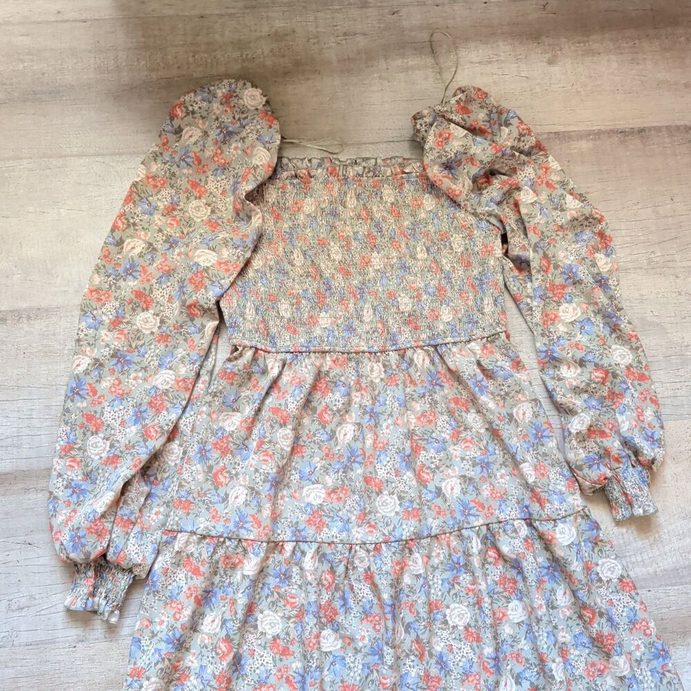 Women’s Blu Pepper Short Sleeve Floral Dress Size L - Picture 2 of 8